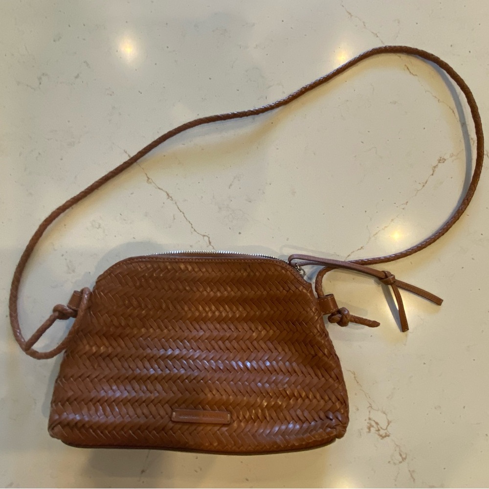 Loeffler Randall Mallory woven crossbody bag, timber